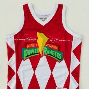 Power Rangers Mighty  Morphin Headgear Classics Embroidered Basketball Jersey 23